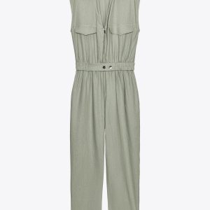 تولید شیک کتان کمر کشی بدون آستین از برند زارا (زنانه)