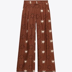 شلوار کتان با کمر بلند و جیب جلو از برند زارا (زنانه)