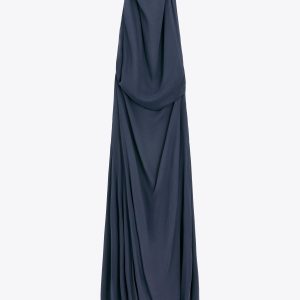 لباس بلند یقه هالتر با کیف دکمه‌دار از برند زارا (زنانه)