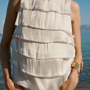 PARLAK EFETLİ FIRFIRLI TOP - از برند زارا