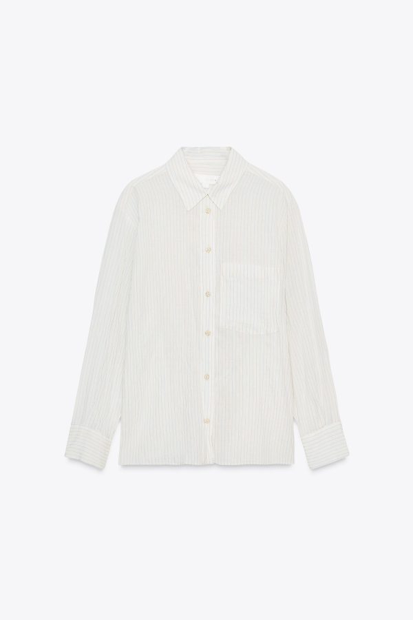 KIRIŞIK ÇİZGİİ ZW COLLECTION GÖMLEK - از برند زارا