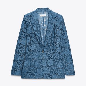 بلزر یقه‌دار پددار آستین‌بلند از برند زارا (زنانه)