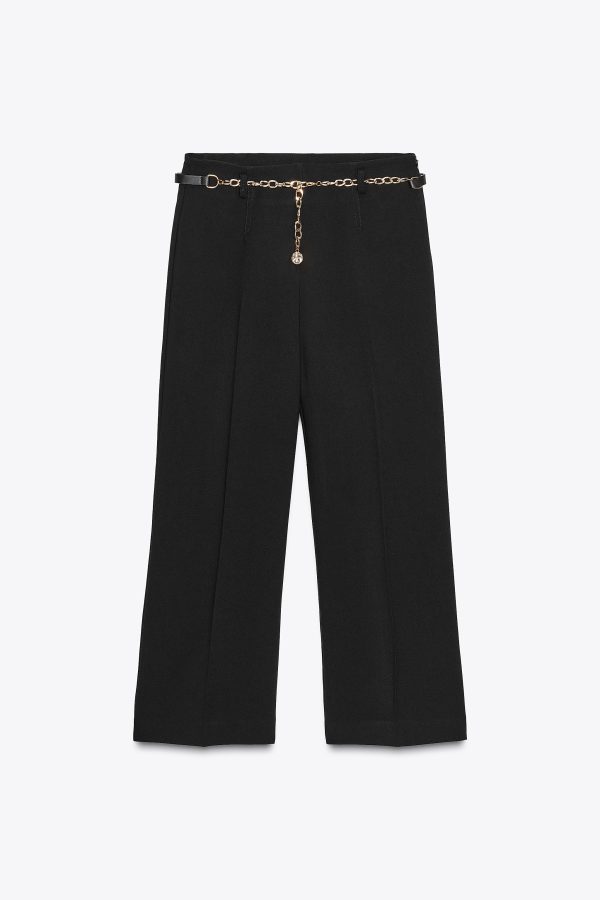 ZİNCİRLİ KEMERLİ CROP PANTOLON - از برند زارا