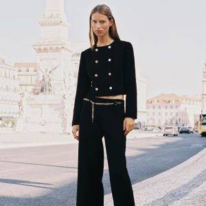 ZİNCİRLİ KEMERLİ CROP PANTOLON - از برند زارا