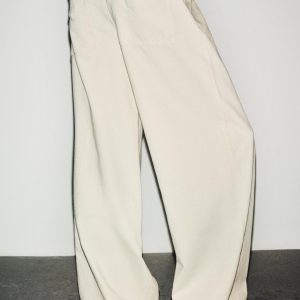 شلوار کمر دار گشاد با جیب از برند زارا (زنانه)