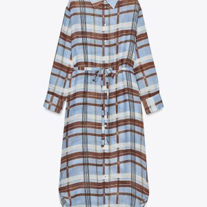 لباس زنانه آستین بلند با کمربند از برند زارا (زنانه)