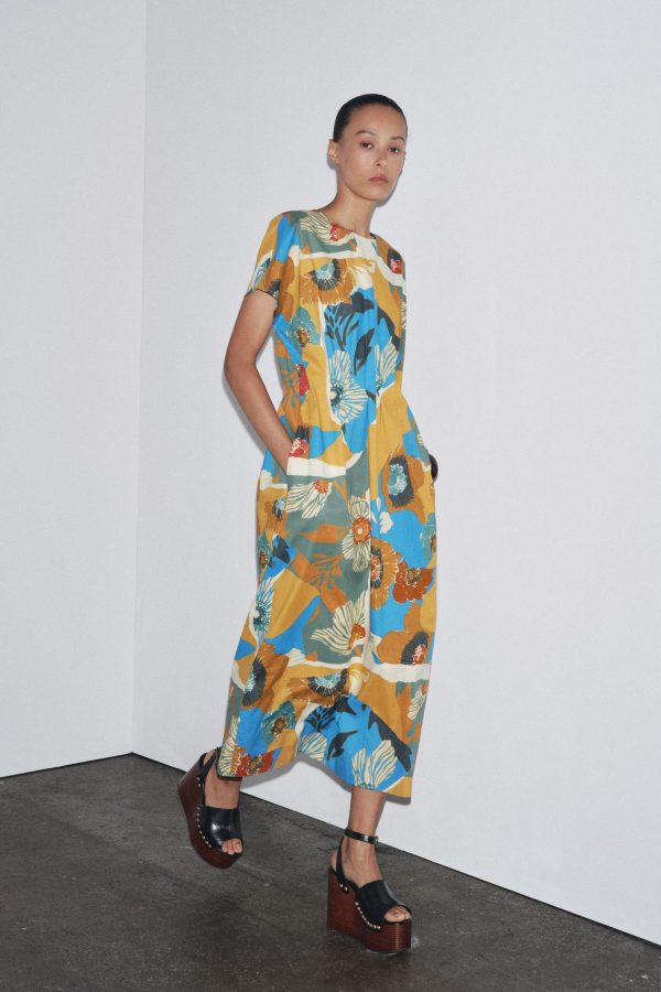 DESENLİ İDİ ZW COLLECTION ELBİSE - از برند زارا