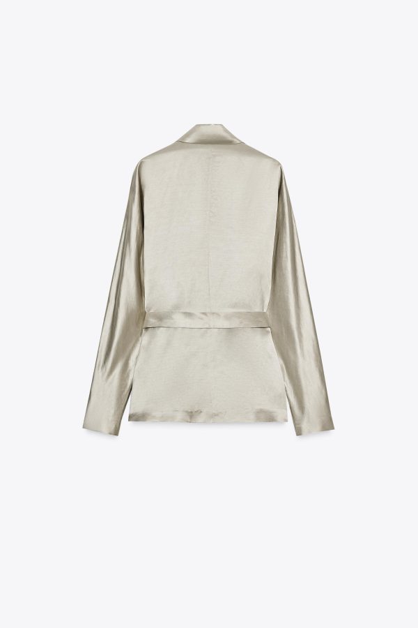 KEMERLİ SATEN BLAZER ZW COLLECTION LIMITED EDITION - از برند زارا