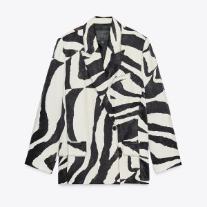 بلزر جکت زنانه با یقه چنتیک از برند زارا (زنانه)