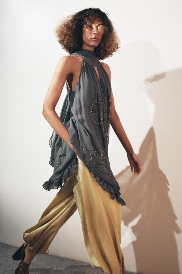 İŞLEMELİ HALTER YAKA ZW COLLECTION ELBİSE - از برند زارا