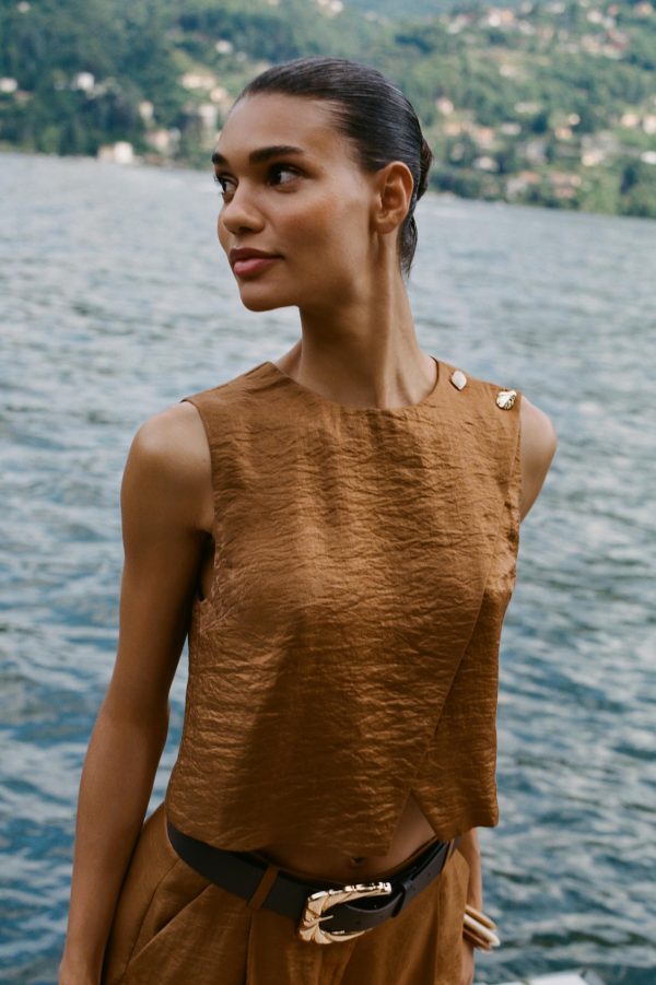 KRUVAZE SATEN TOP - از برند زارا