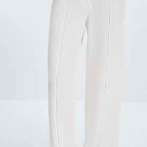 شلوار بلند کمر بلند با دکمه طلایی از برند زارا (زنانه)