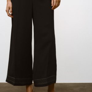 شلوار بلند کمر بلند با جیب دروغی از برند زارا (زنانه)