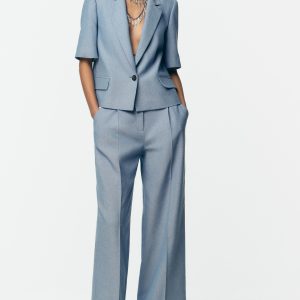 KISA KOLLU CROP BLAZER - از برند زارا