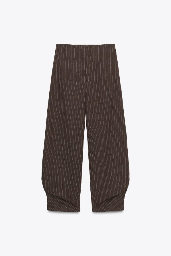 BALON KESİ ÇİZGİİ KETEN KARIŞIMLI PANTOLON ZW COLLECTION - از برند زارا