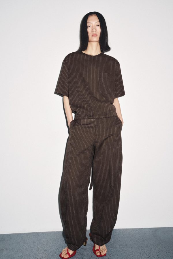BALON KESİ ÇİZGİİ KETEN KARIŞIMLI PANTOLON ZW COLLECTION - از برند زارا