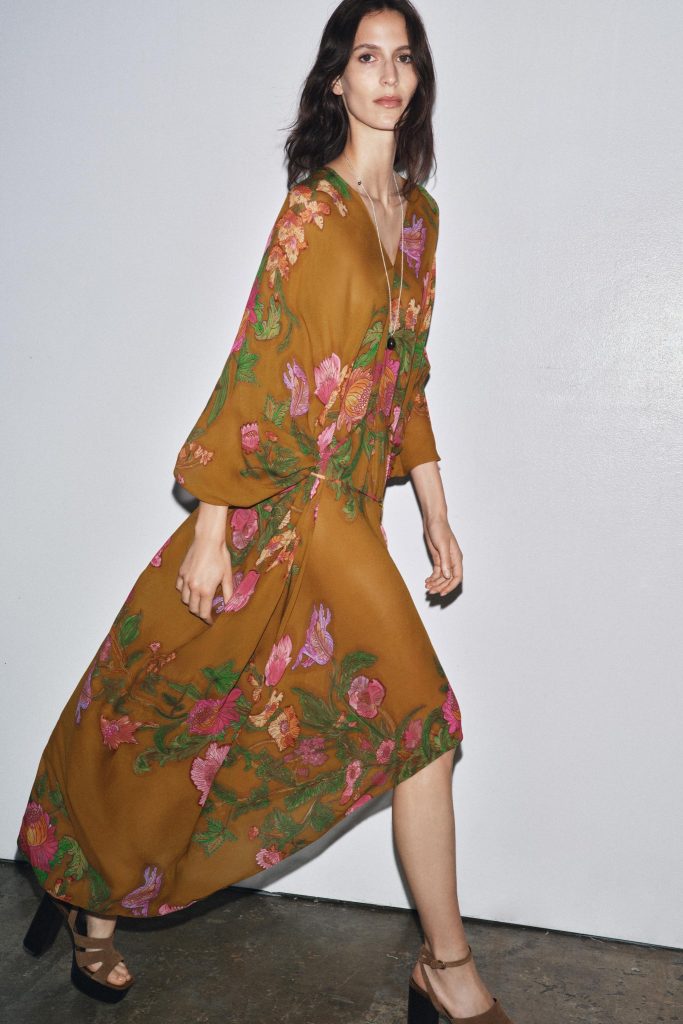 OVERSIZE ÇİÇEKLİ ZW COLLECTION ELBİSE - از برند زارا