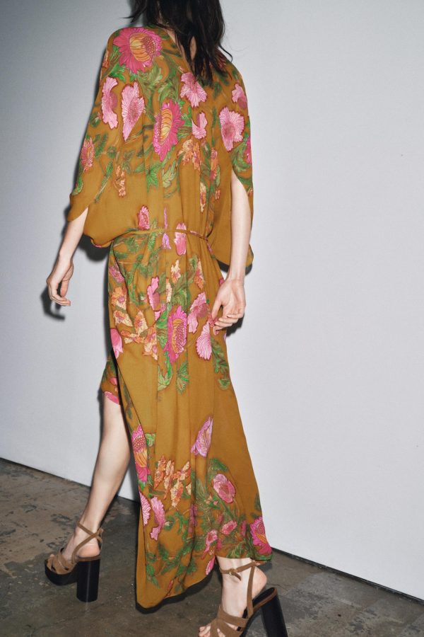 OVERSIZE ÇİÇEKLİ ZW COLLECTION ELBİSE - از برند زارا