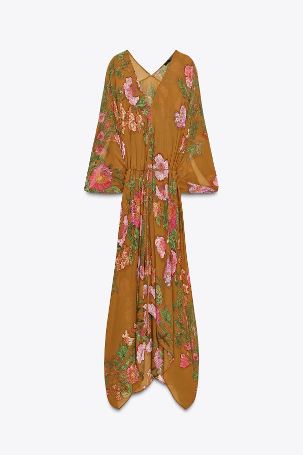 OVERSIZE ÇİÇEKLİ ZW COLLECTION ELBİSE - از برند زارا