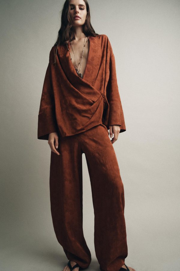 ZARA WOMAN KOLEKSİYONU JAKARLI PANTOLON - از برند زارا