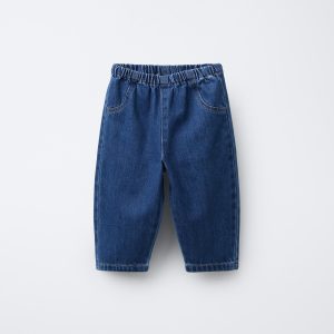 شلوار جین کمر الاستیک با جیب پشتی از برند زارا (بچه گانه)