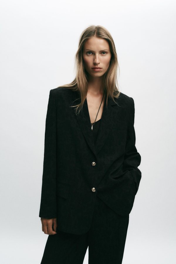 OVERSIZE JAKARLI VATKALI BLAZER - از برند زارا