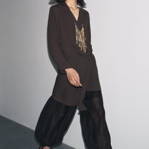 KRUVAZE ASİMETRİK ZW COLLECTION BLUZ - از برند زارا
