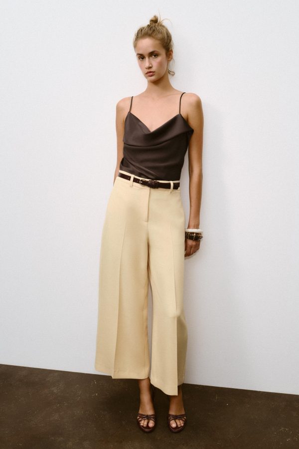 KEMERLİ CULOTTE PANTOLON - از برند زارا