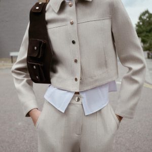 کت جکety آستین بلند با جیب مخفی از برند زارا (زنانه)