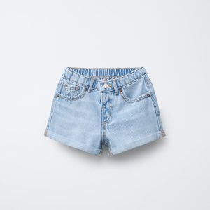 شلوار برمودای جین با کمر قابل تنظیم از برند زارا