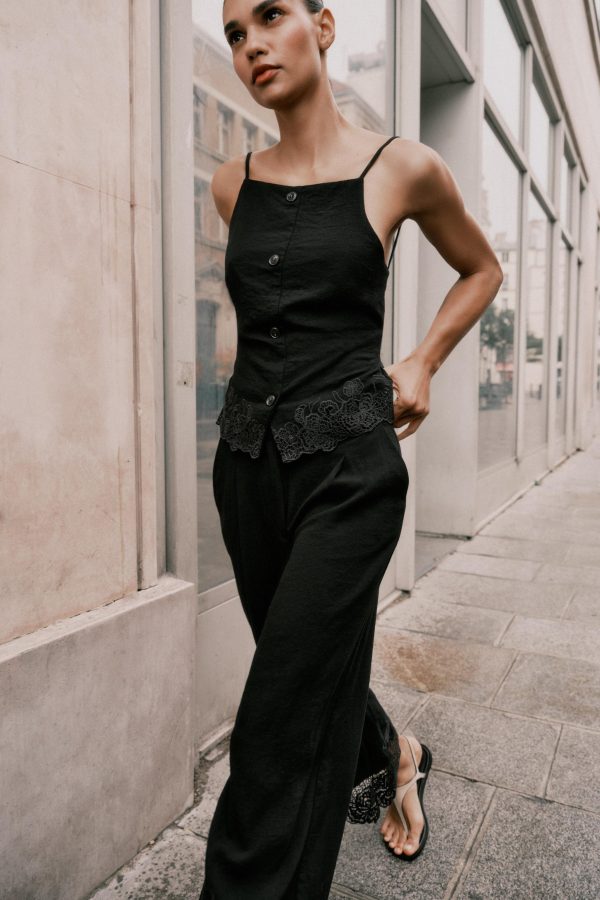 ALT KISMI İŞLEMELİ CULOTTE PANTOLON - از برند زارا