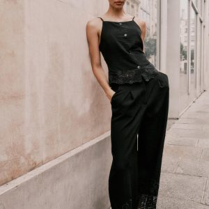 ALT KISMI İŞLEMELİ CULOTTE PANTOLON - از برند زارا