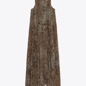 پیراهن میدی زنانه یقه هالتر از برند زارا (زنانه)