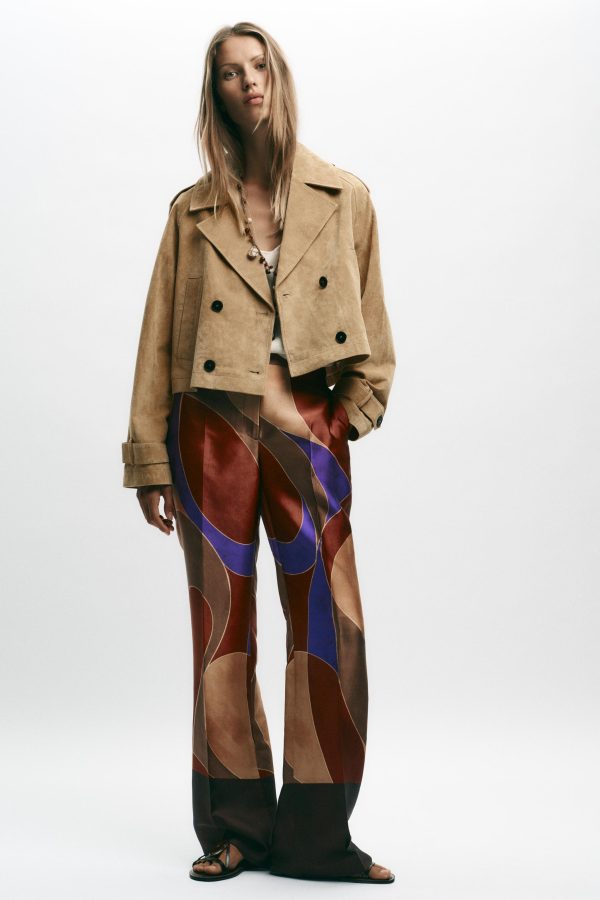 DESENLİ SATEN PANTOLON - از برند زارا