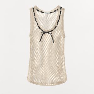 تی‌شرت نیمه شفاف یقه گرد کلاسیك از برند زارا