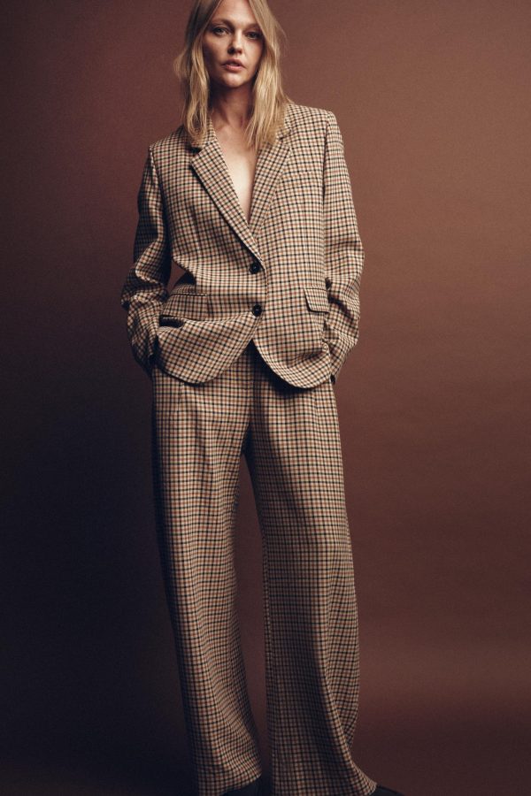 KARELİ DÜZ BLAZER ZW COLLECTION - از برند زارا