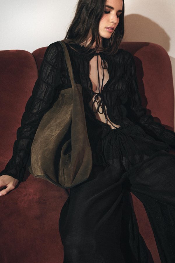 BAĞCIKLI BÜZGÜÜ ZW COLLECTION PANTOLON - از برند زارا