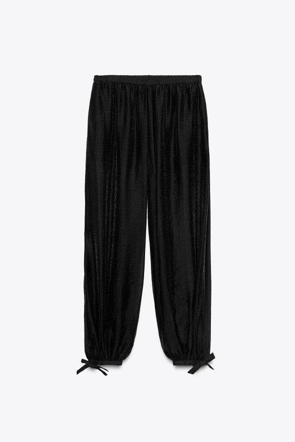 BAĞCIKLI BÜZGÜÜ ZW COLLECTION PANTOLON - از برند زارا