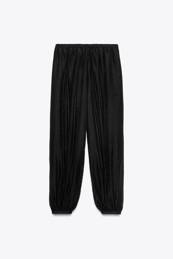 BAĞCIKLI BÜZGÜÜ ZW COLLECTION PANTOLON - از برند زارا