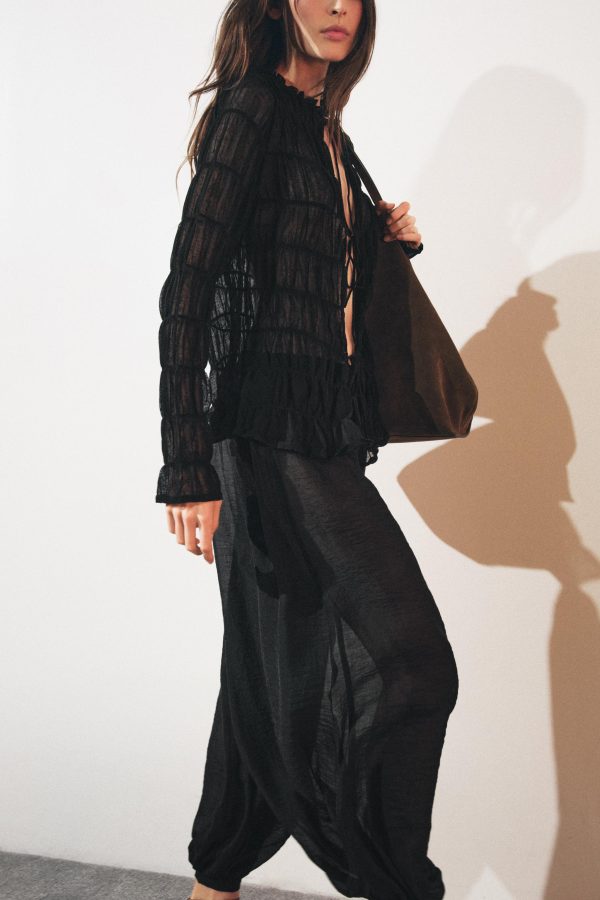BAĞCIKLI BÜZGÜÜ ZW COLLECTION PANTOLON - از برند زارا