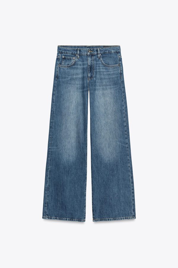 ZW COLLECTION GENİŞ PAÇA DÜŞÜK BEL JEAN - از برند زارا