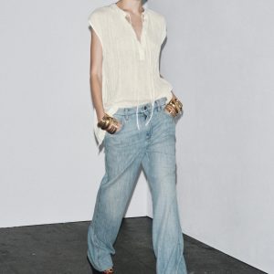 ZW COLLECTION DÜŞÜK BEL İSPANYOL PAÇA JEAN - از برند زارا