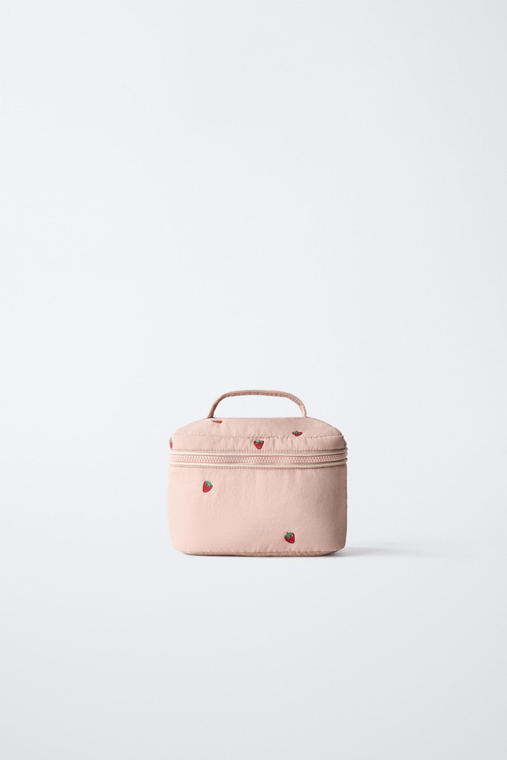 کیف آرایشی زیپدار با طرح توتفرنگی از برند زارا (بچه گانه)