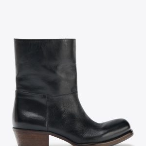 بوت چرم کلاهبردار با پاشنه کوتاه از برند زارا (زنانه)