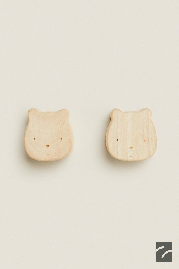 دستگیره چوبی خرس دو عددی از برند زارا