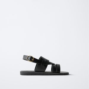 سندل بنددار با زیره لاستیکی از برند زارا