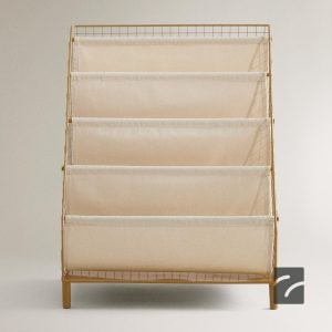 کتابخانه فلزی چهار قفسه‌ای پنبه‌ای از برند زارا