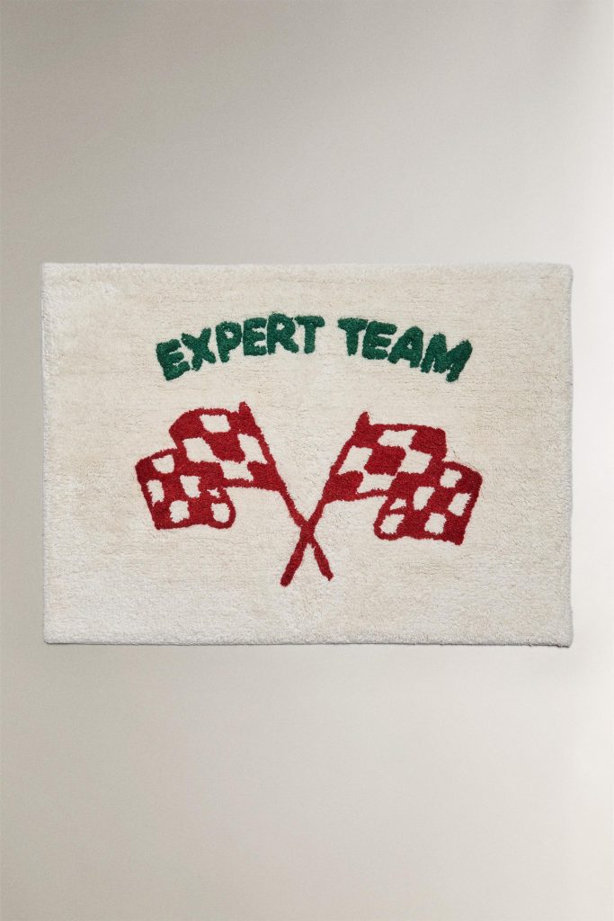 پادری حمام کودک طرح مسابقه‌ای پنبه‌ای از برند زارا