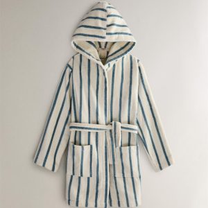 پوشاک حمام مخمل پنبه‌ای با خطوط نازک از برند زارا