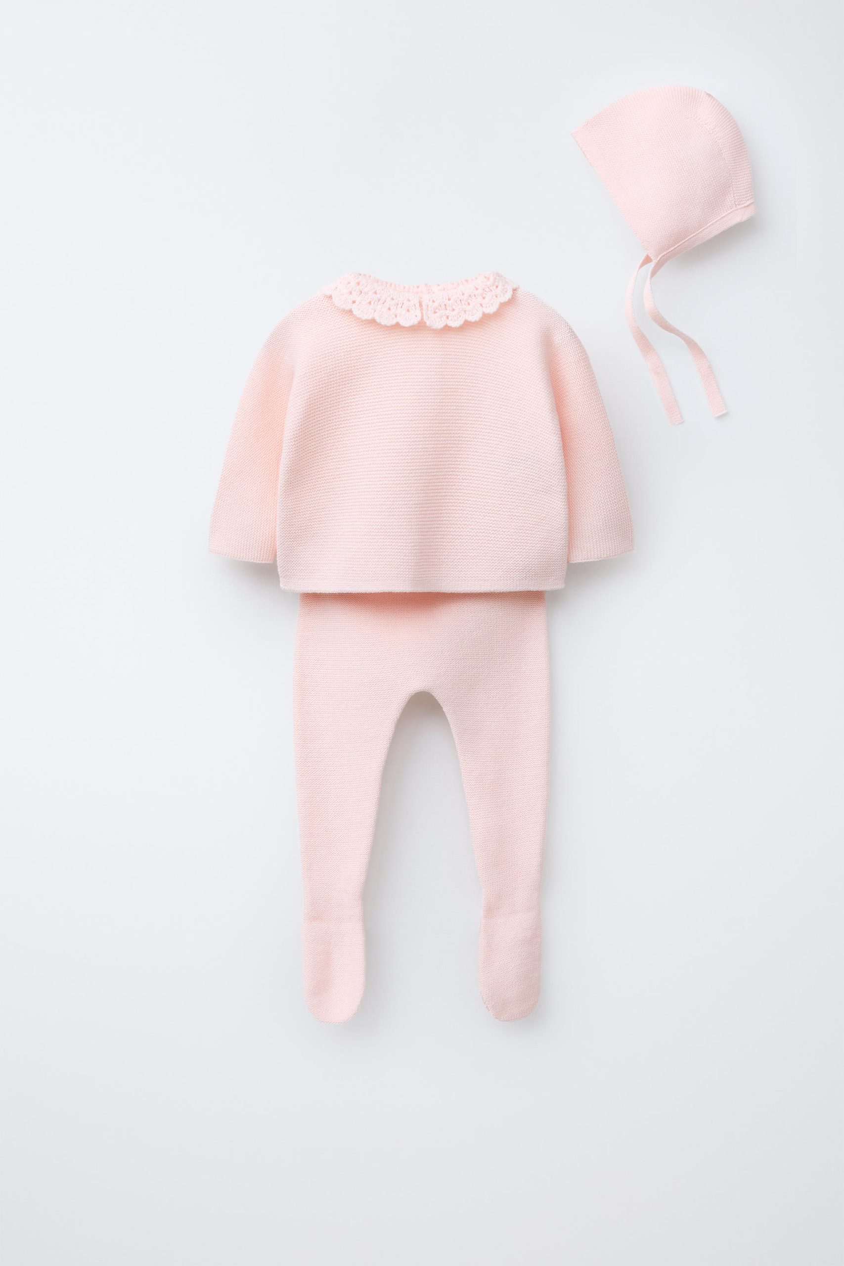 ژاکت بافتنی یقه بیسیکلت و دکمه از برند زارا (بچه گانه)